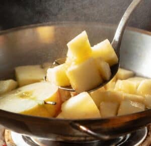 diced-apples-being-boiled-in-hot-water