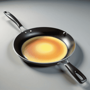 lightly buttered frying pan