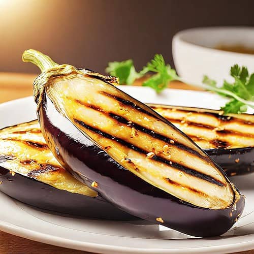 grilled-eggplants-on-a-plate-and-grilled-eggplant-recipe