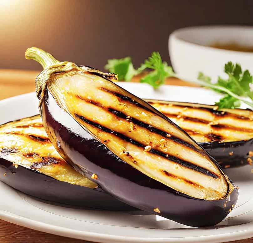 grilled-eggplants-on-a-plate-and-grilled-eggplant-recipe